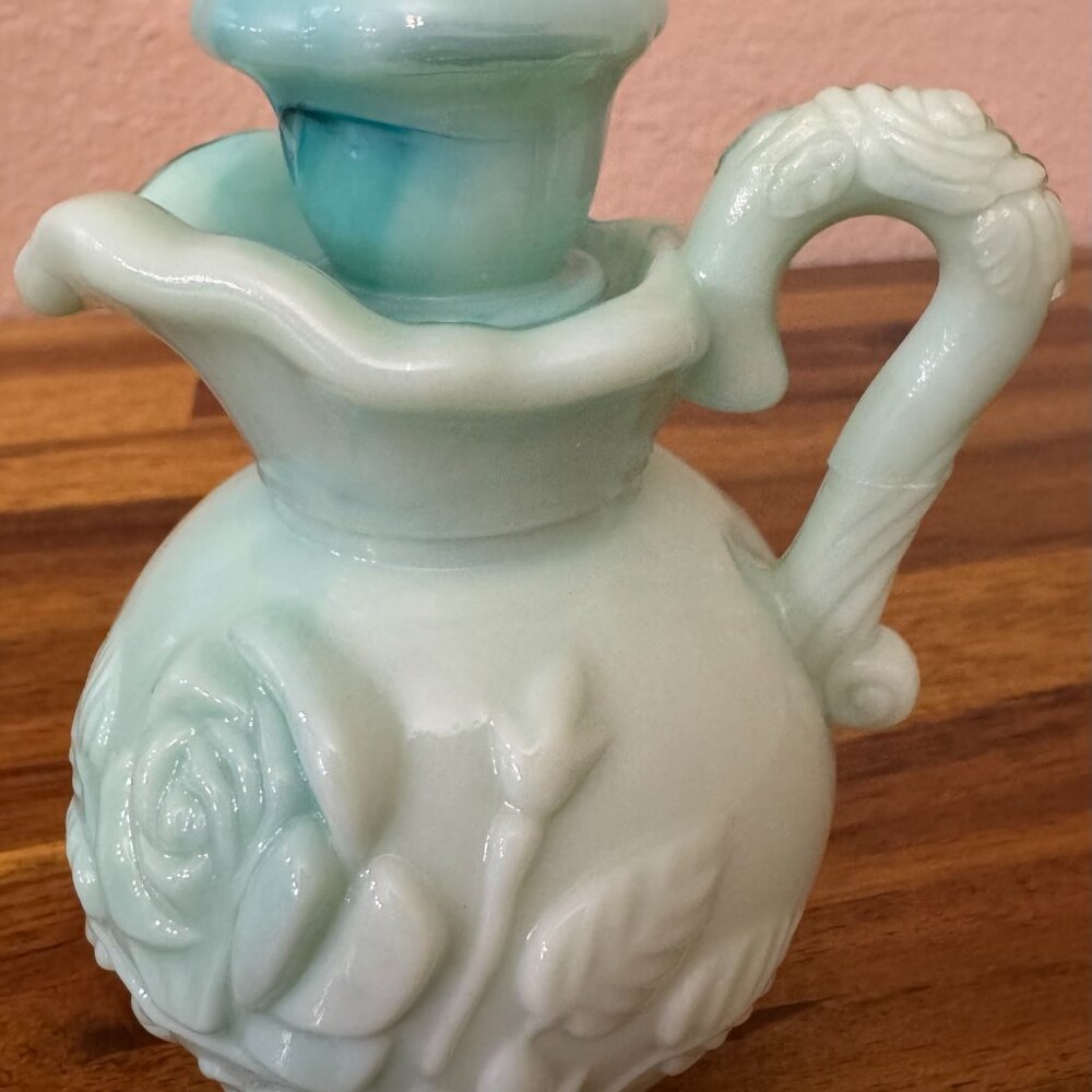 Vintage Avon Aqua/Green Mini Pitcher and Bowl Set - Picture 11 of 12